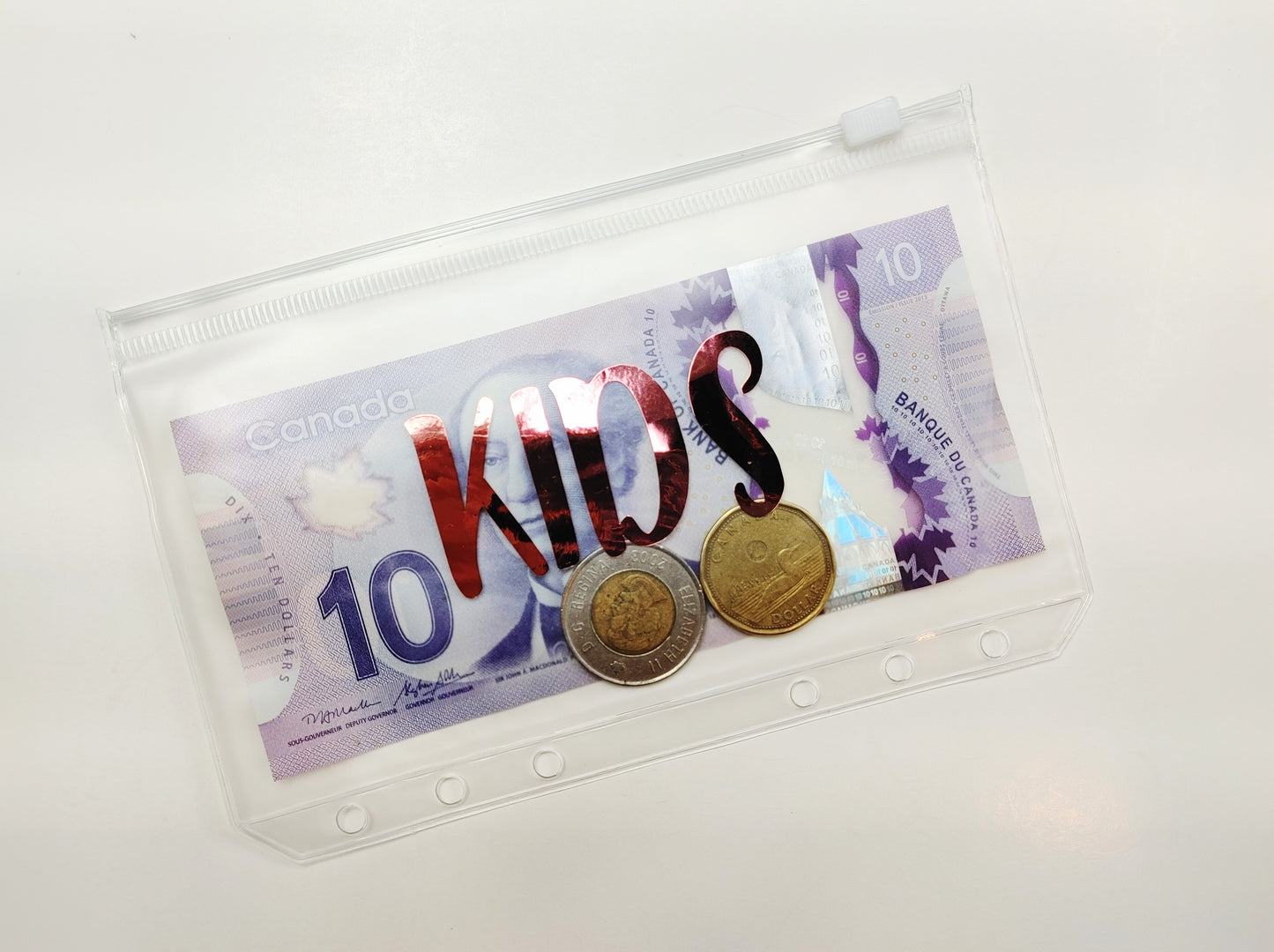 Vinyl Zippered Cash Envelope - Individual