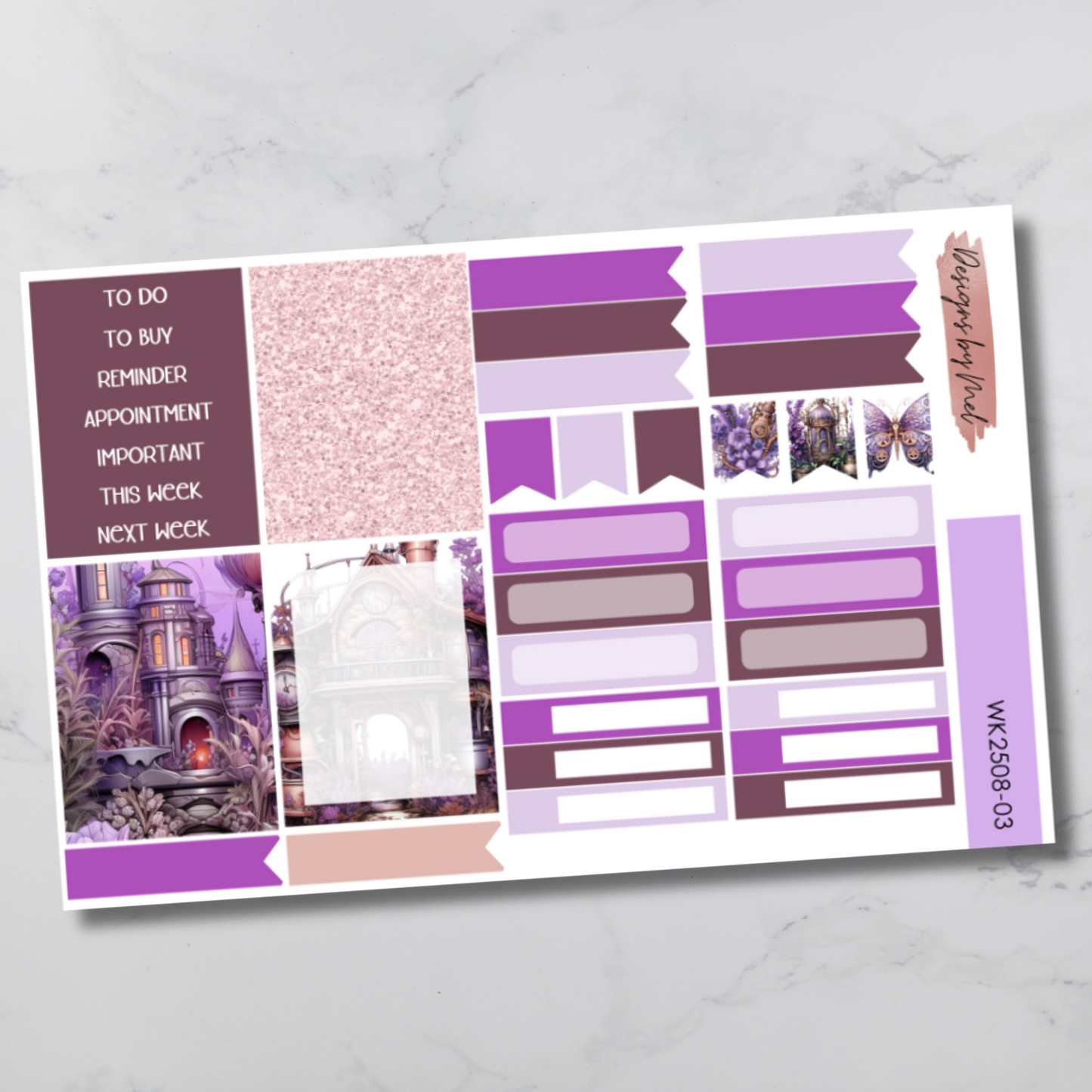 Weekly Kit 2508 - Lavender Steampunk - Vertical Layout