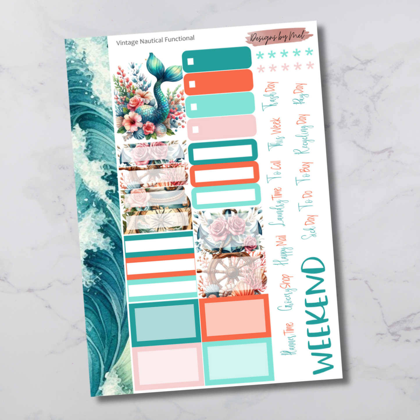 Vintage Nautical - Functional Sheet