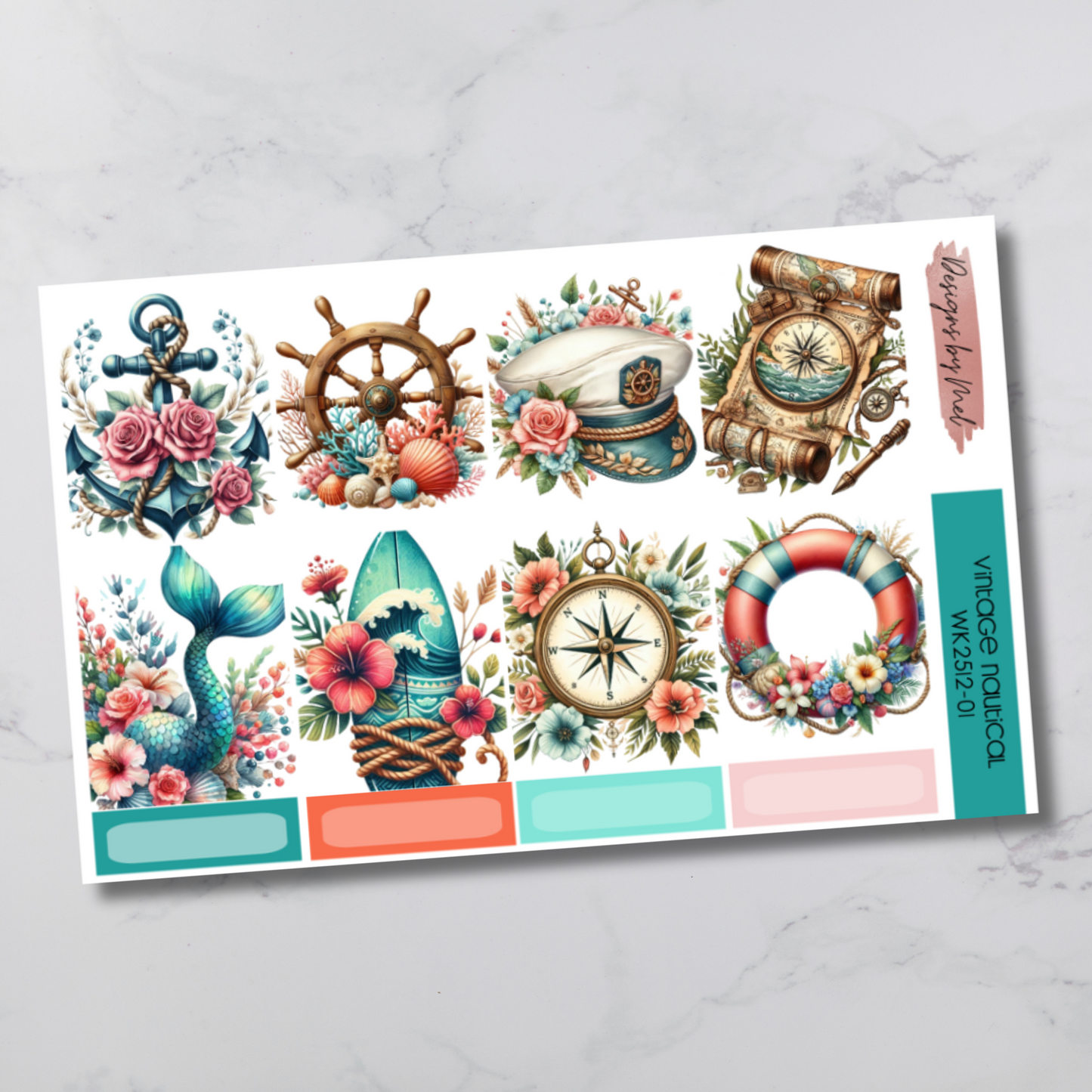Weekly Kit 2512 - Vintage Nautical - Vertical Layout