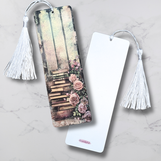 Vintage Books in Window - Bookmark