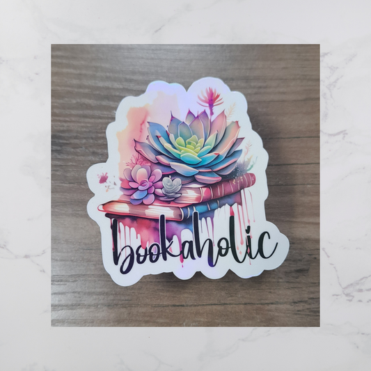 Bookaholic Diecut Sticker