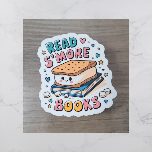Read S'more Books Diecut Sticker