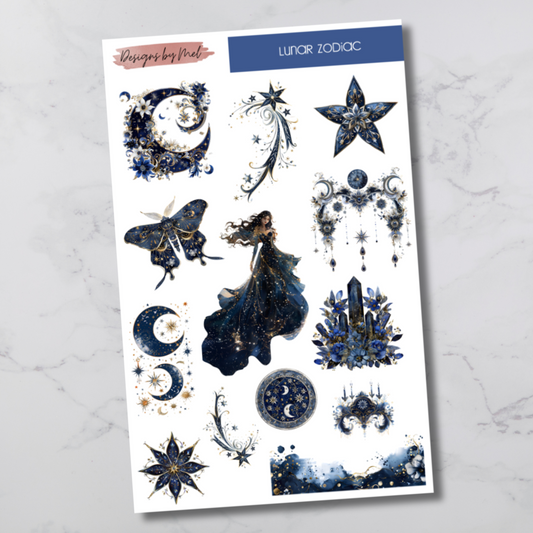 Lunar Zodiac Sticker Sheet