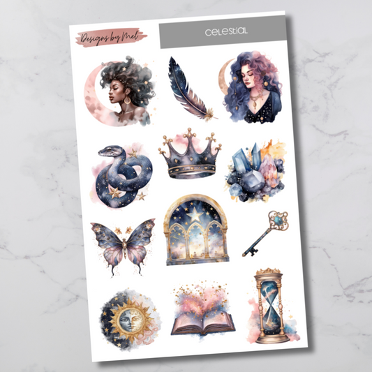 Celestial Deco Sticker Sheet