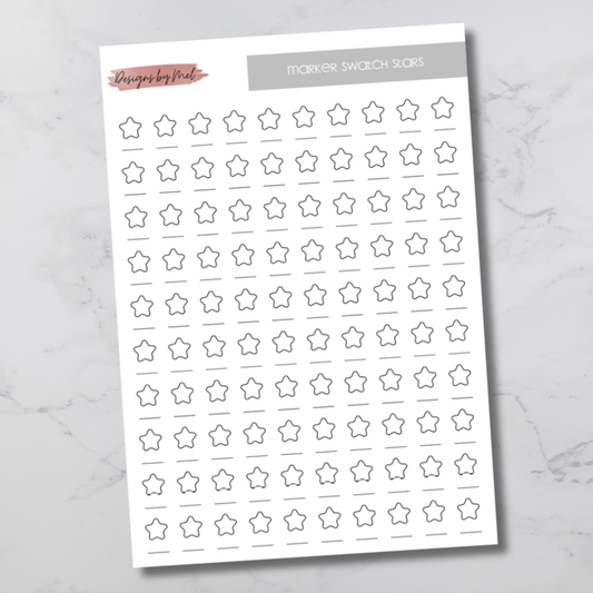 Marker Swatch Sheet - Stars