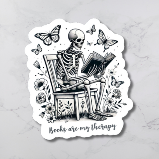 Books are my therapy Diecut