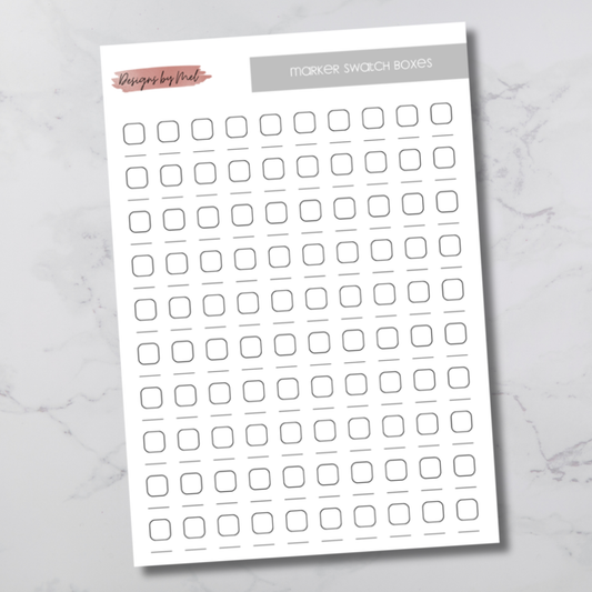 Marker Swatch Sheet - Boxes
