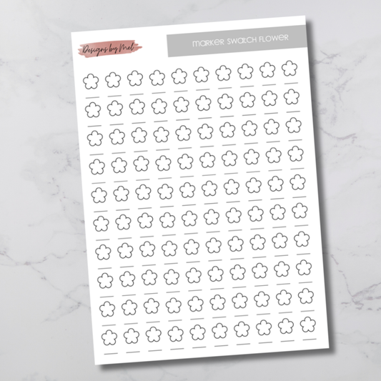 Marker Swatch Sheet - Flowers