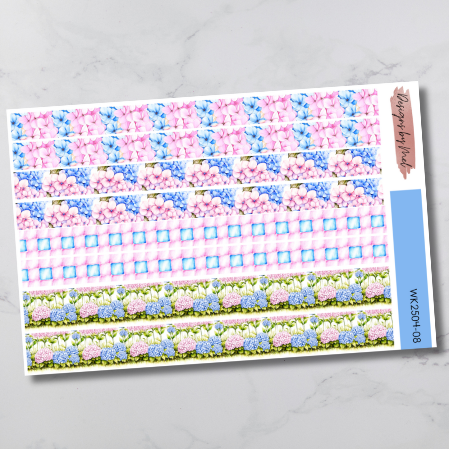 Weekly Kit 2504 - Hydrangea Tea - Vertical Layout