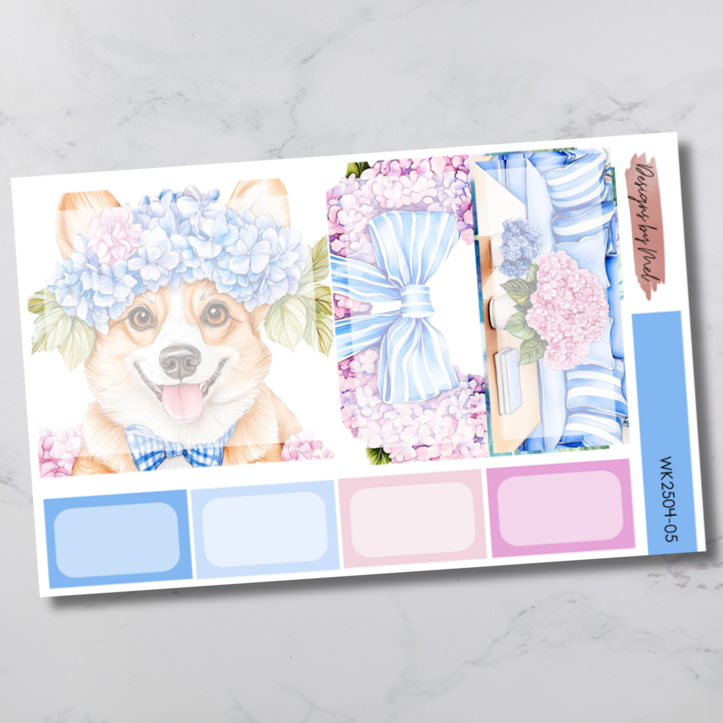 Weekly Kit 2504 - Hydrangea Tea - Vertical Layout