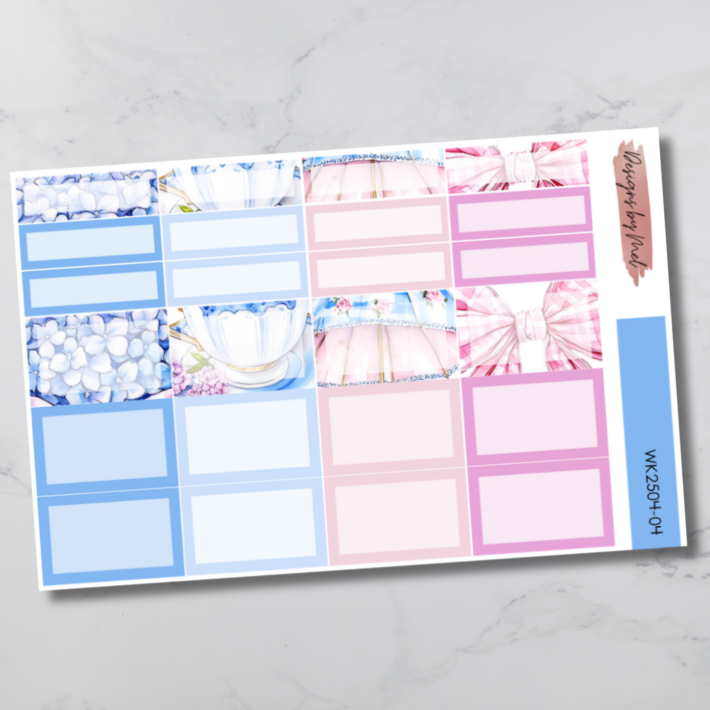 Weekly Kit 2504 - Hydrangea Tea - Vertical Layout