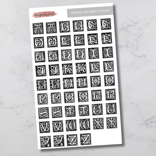 Ornate Alphabet Letters