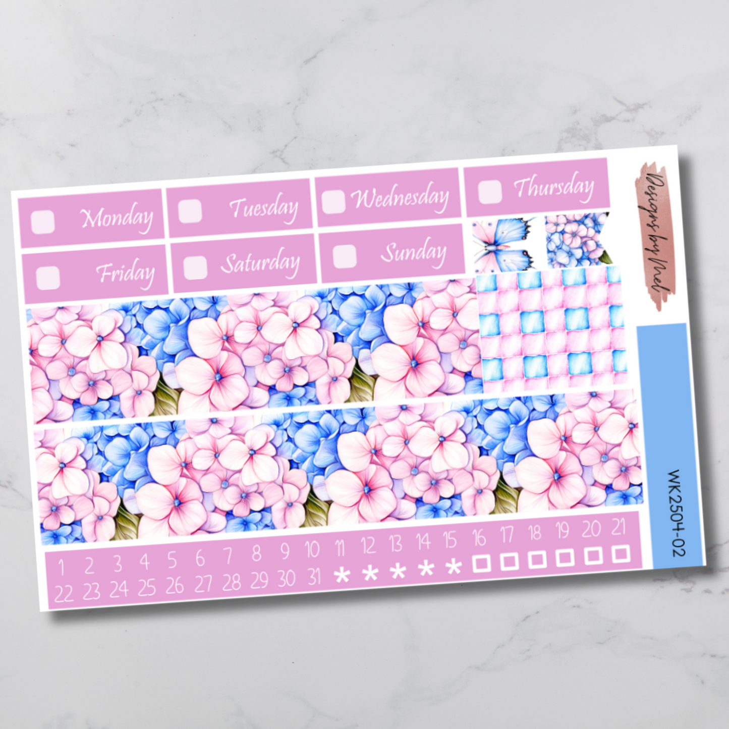 Weekly Kit 2504 - Hydrangea Tea - Vertical Layout