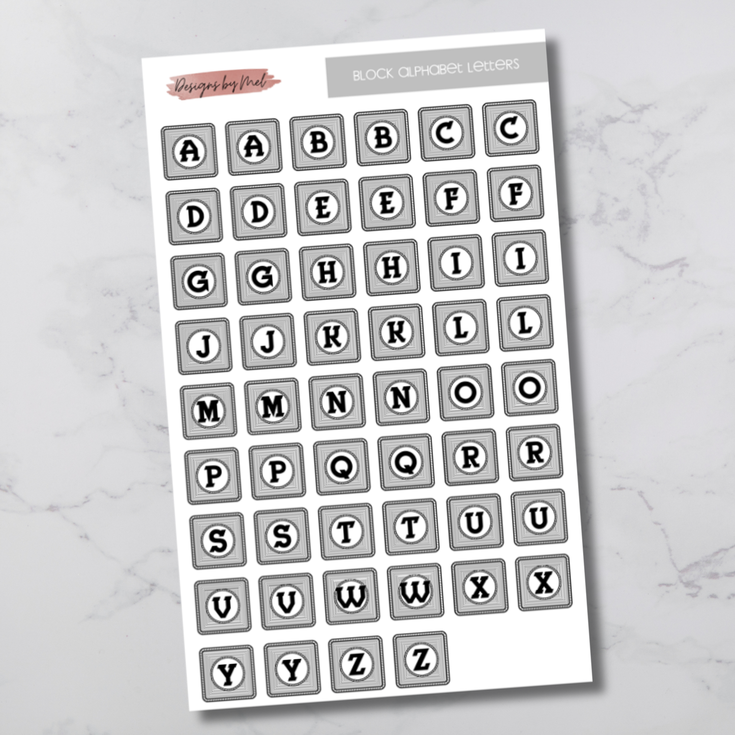 Block Alphabet Letters