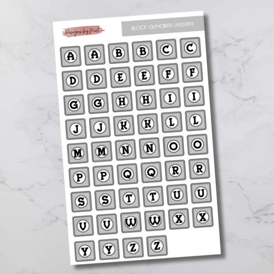 Block Alphabet Letters