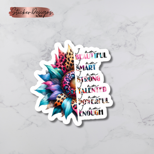I AM Floral Diecut