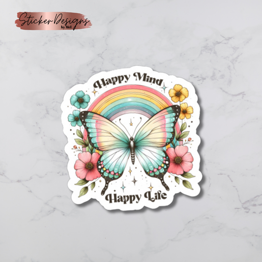 Happy Mind Happy Life Diecut