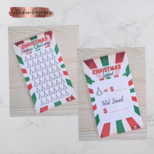 Christmas - Savings Challenge - Laminated