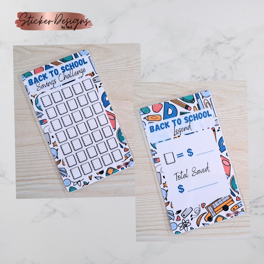 Back to School - Savings Challenge - Laminated