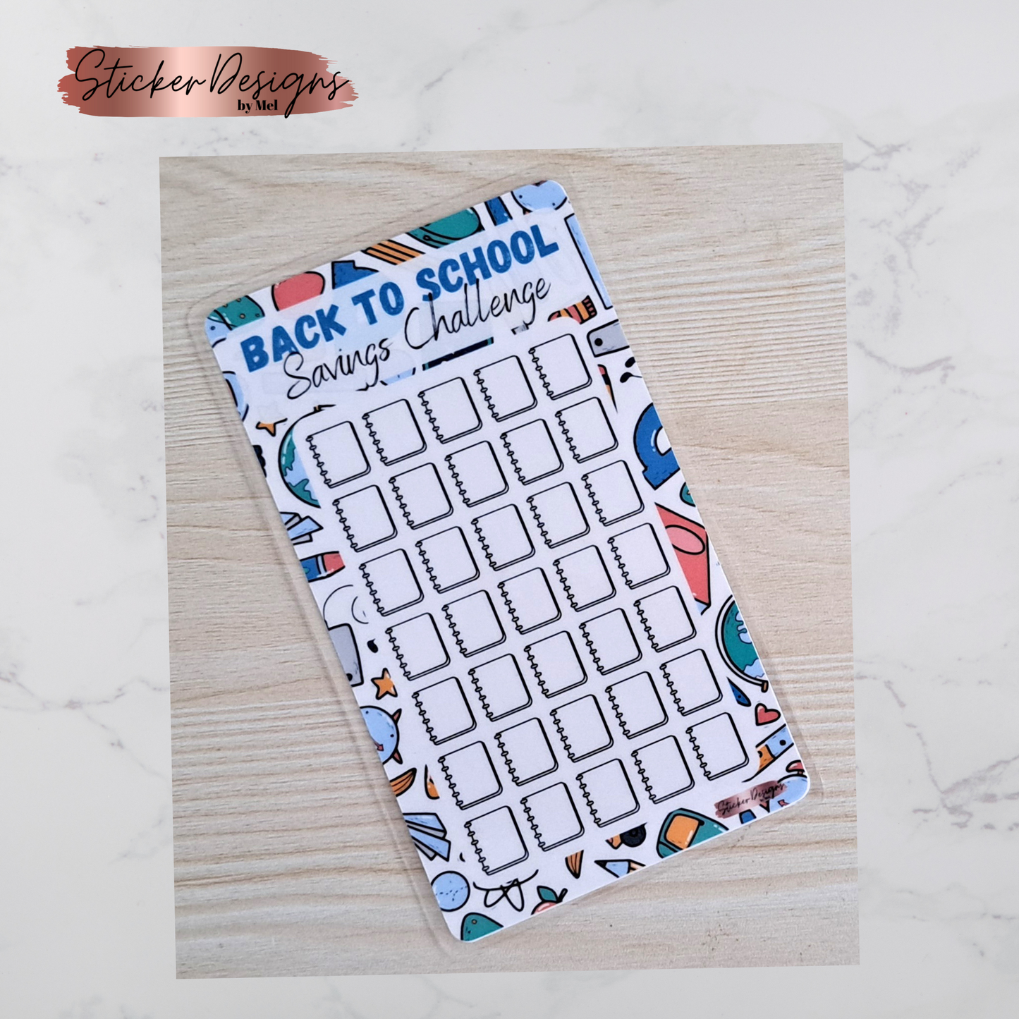 Back to School - Savings Challenge - Laminated
