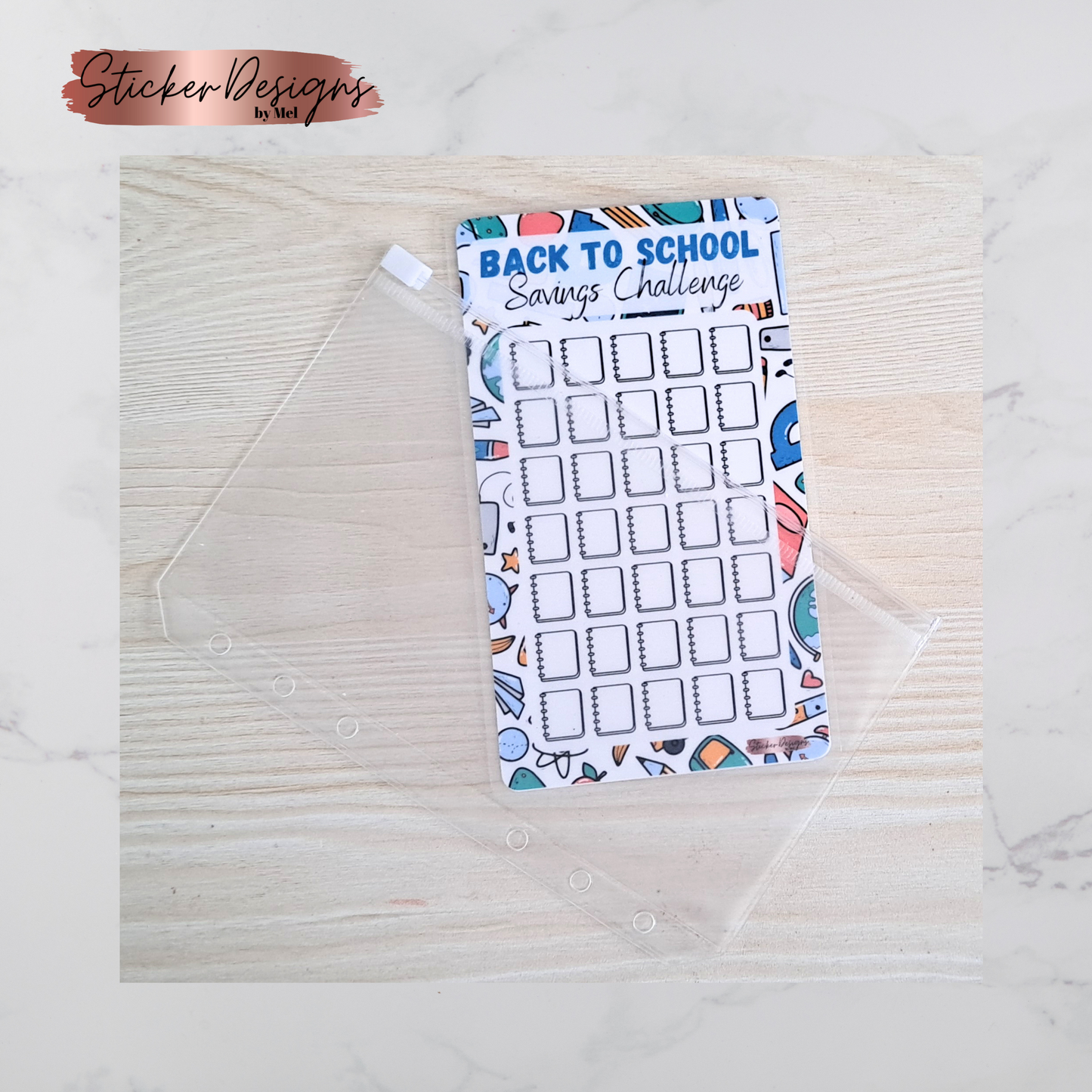 Back to School - Savings Challenge - Laminated