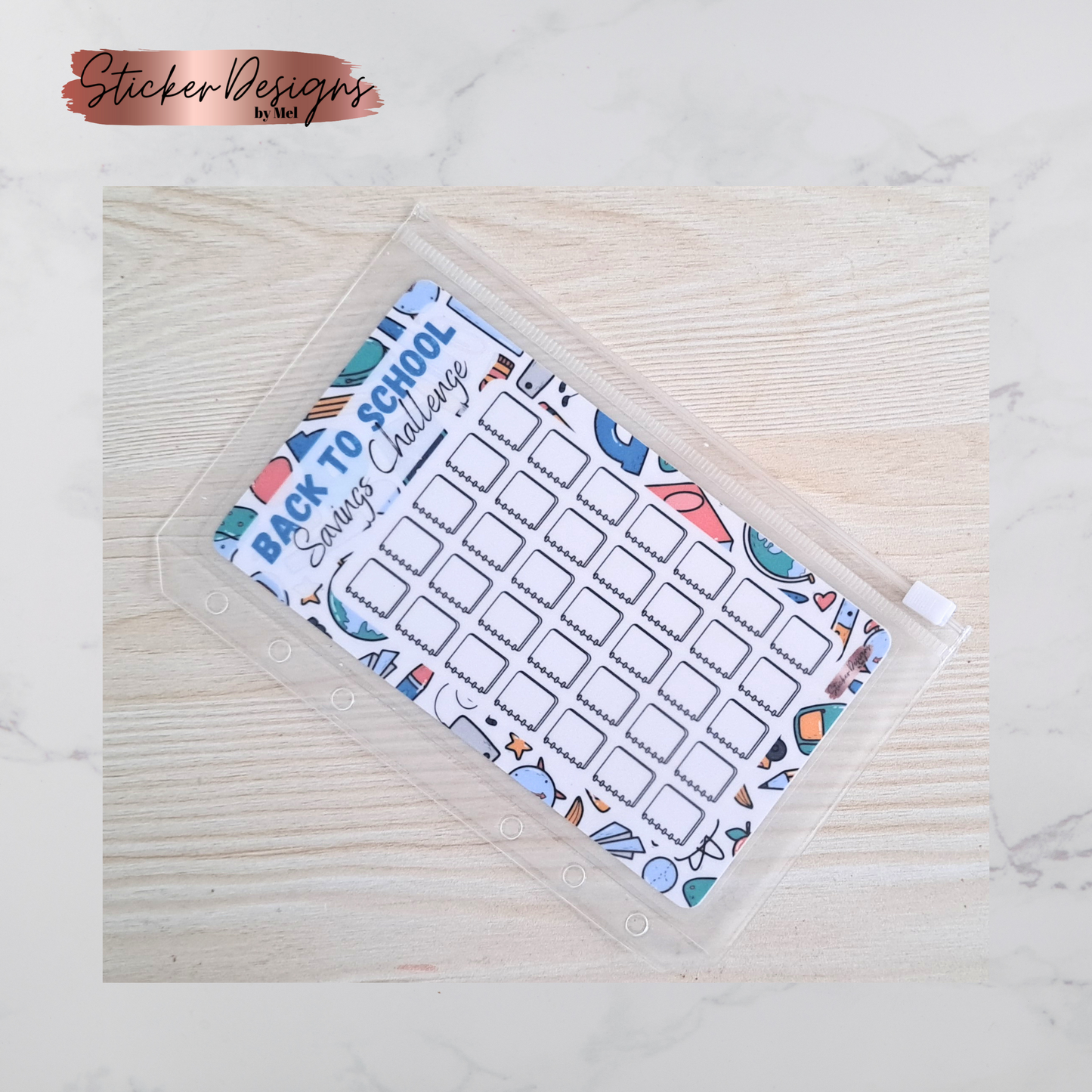 Back to School - Savings Challenge - Laminated