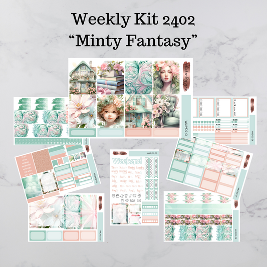 Weekly Kit 2402 - Minty Fantasy - Vertical Layout