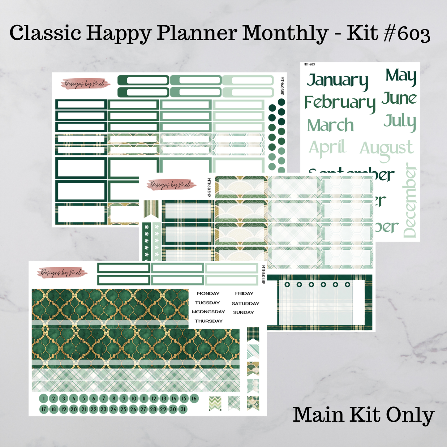 MTH 603 - Classic Happy Planner Monthly