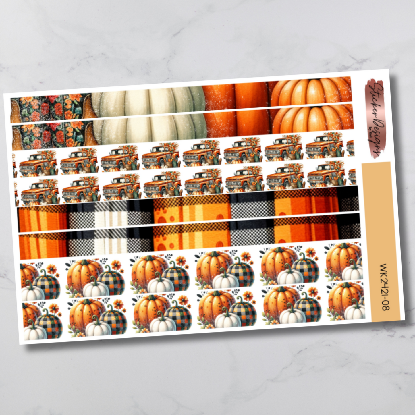 Weekly Kit 2421 - Fall Plaid - Vertical Layout