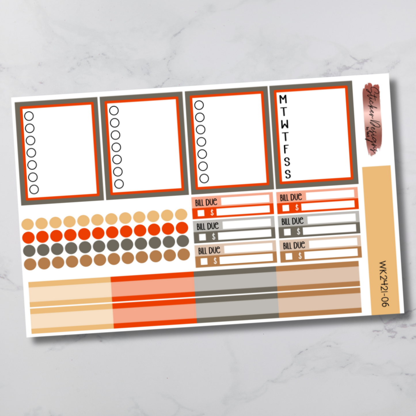 Weekly Kit 2421 - Fall Plaid - Vertical Layout