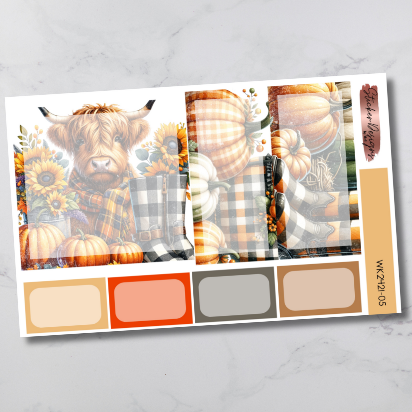 Weekly Kit 2421 - Fall Plaid - Vertical Layout