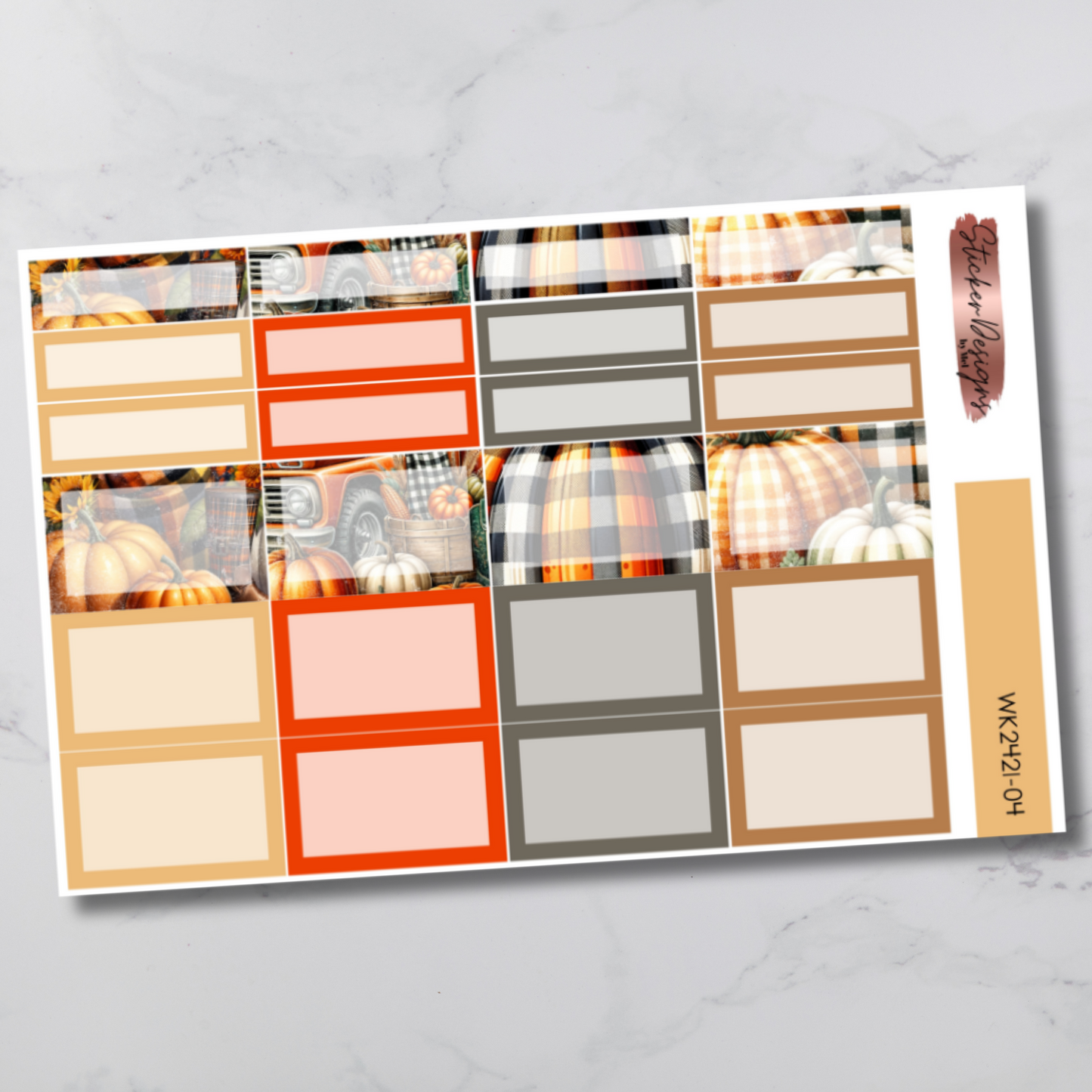 Weekly Kit 2421 - Fall Plaid - Vertical Layout