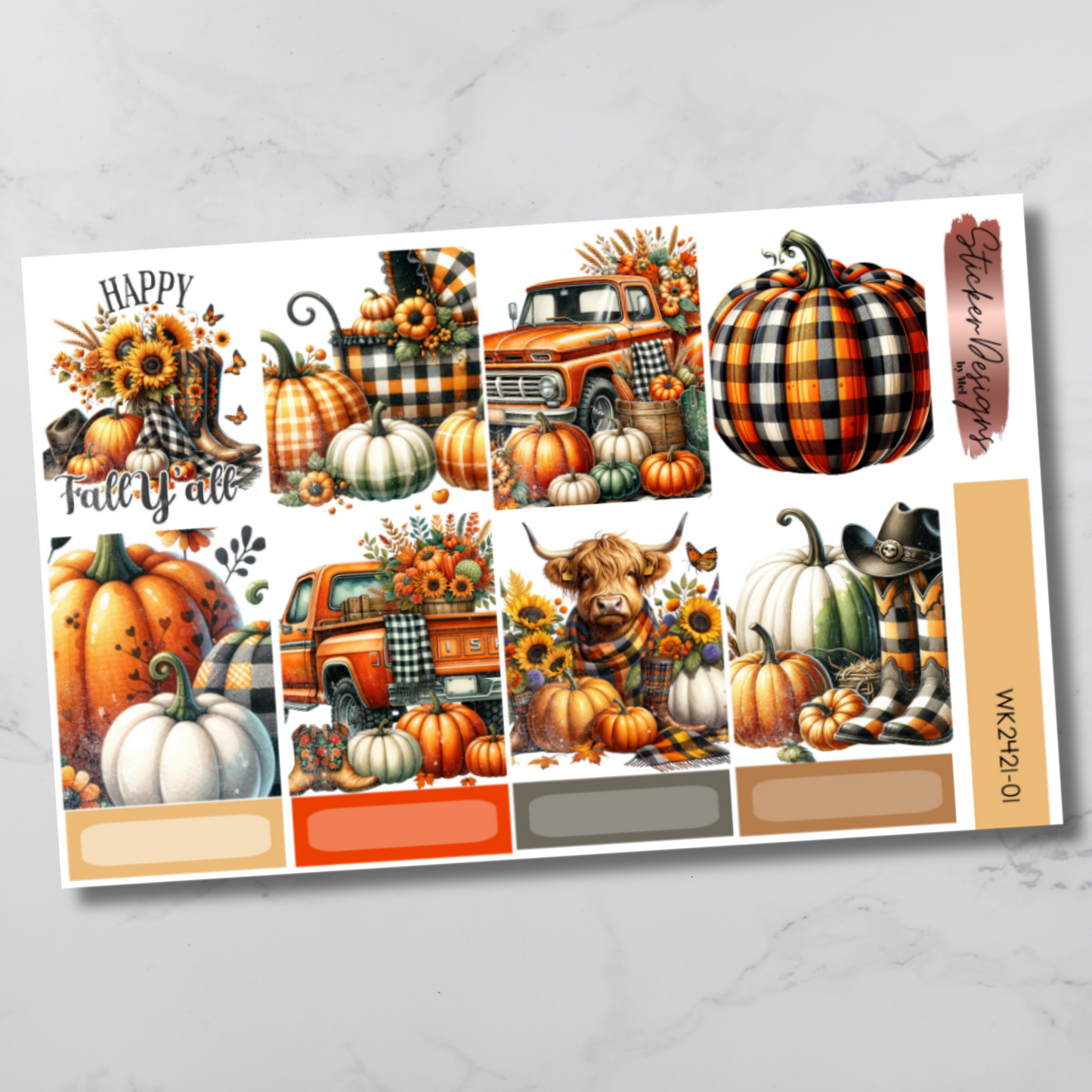 Weekly Kit 2421 - Fall Plaid - Vertical Layout
