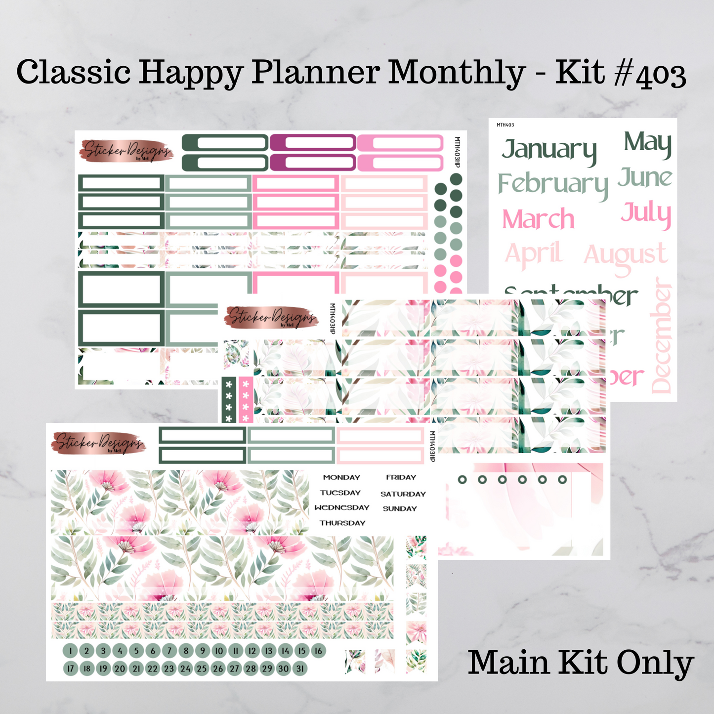 MTH 403 - Classic Happy Planner Monthly