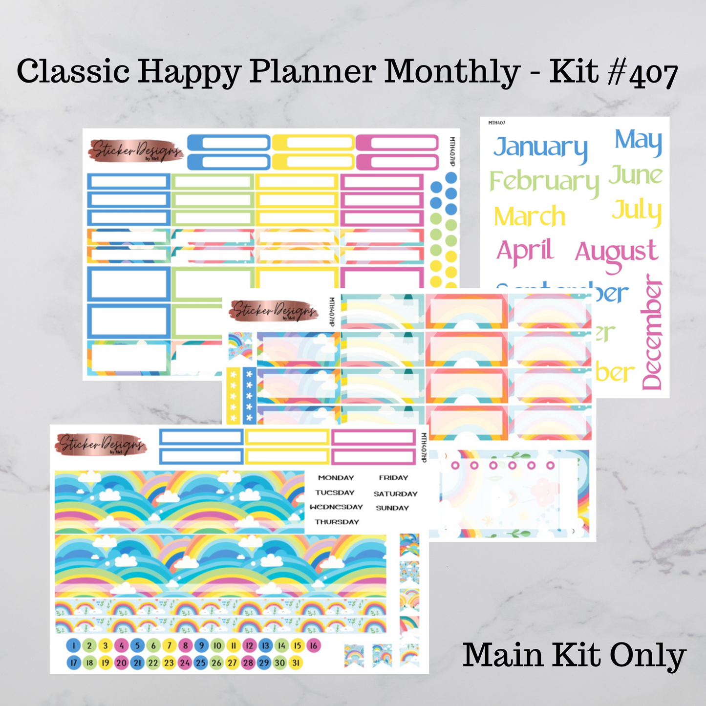 MTH 407 - Classic Happy Planner Monthly
