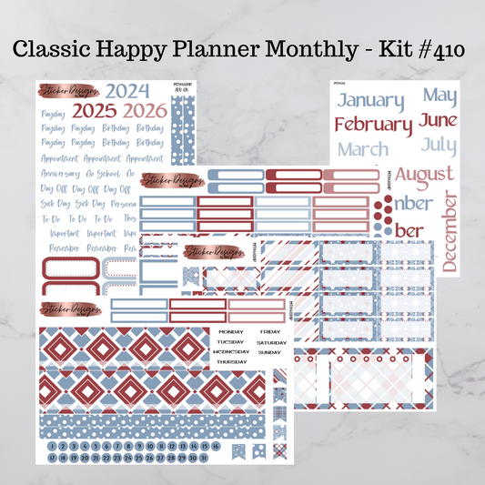 MTH 410 - Classic Happy Planner Monthly