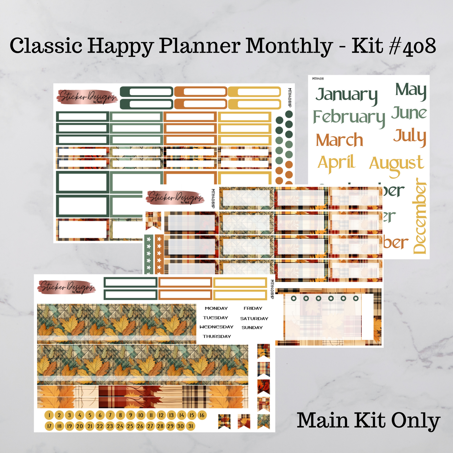 MTH 408 - Classic Happy Planner Monthly