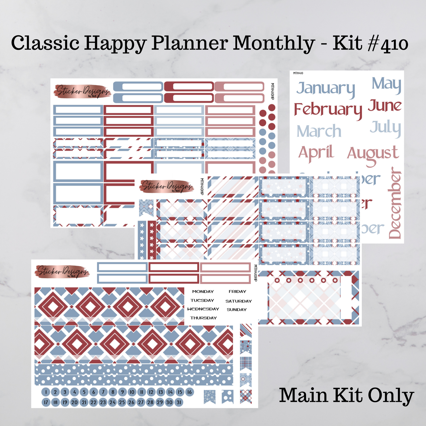 MTH 410 - Classic Happy Planner Monthly