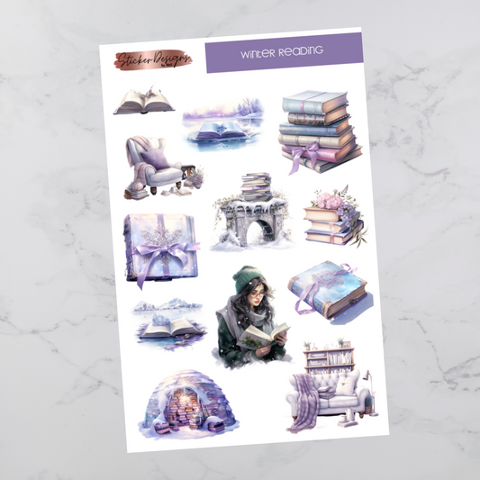 Winter Reading Deco Sticker Sheet