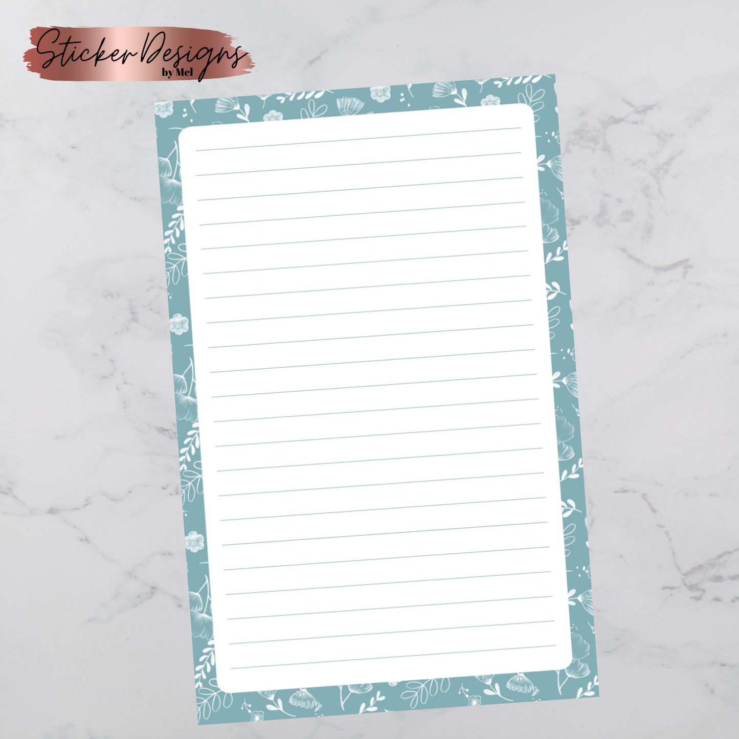 Teal Handmade Notepad