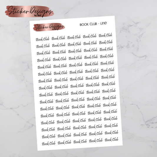 Book Club Script - One line