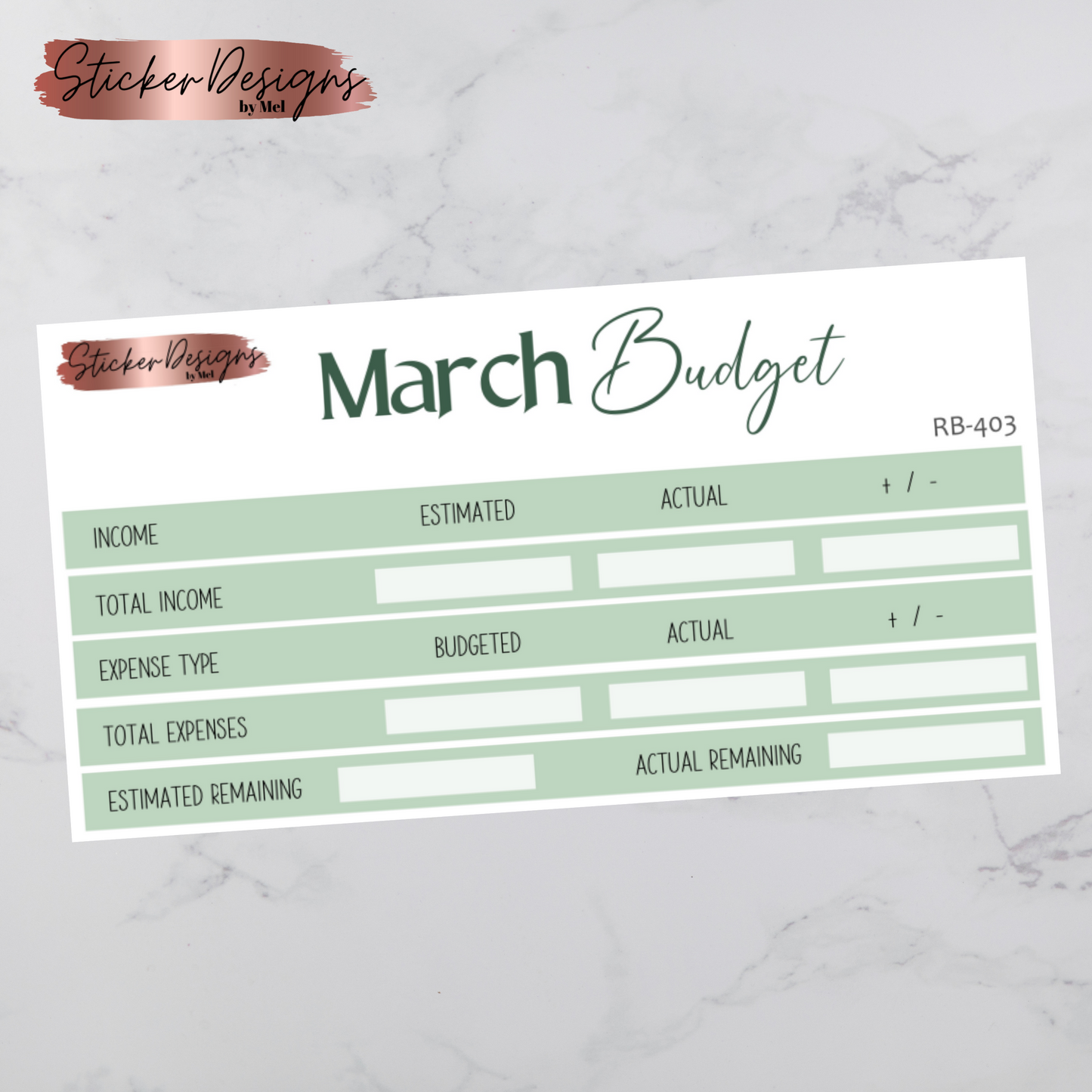 March 2024 Budget Kit