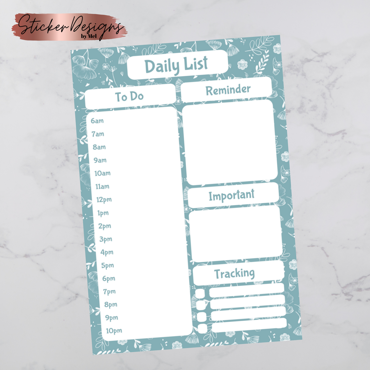 Teal Handmade Notepad