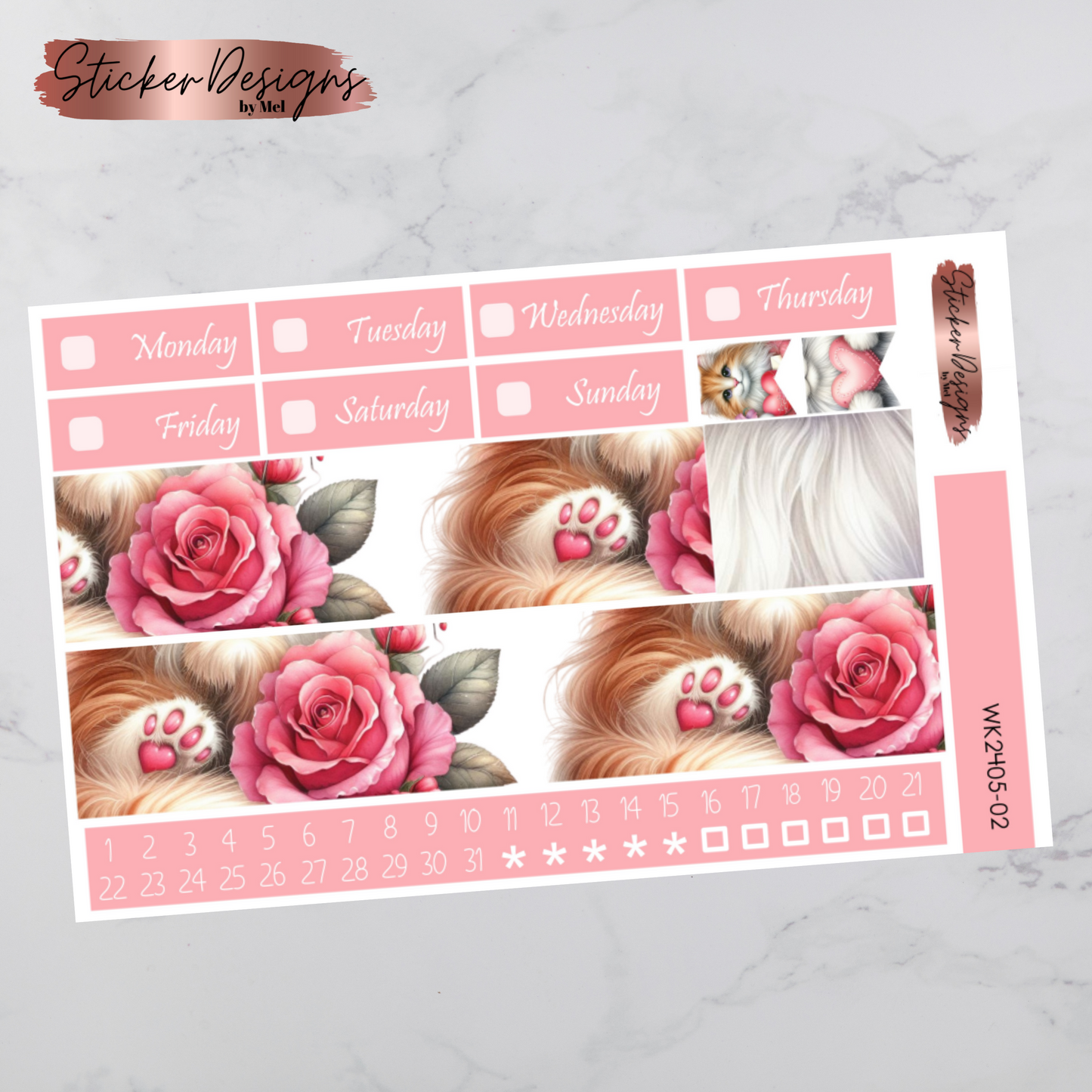 Weekly Kit 2405 - Loveable Cats - Vertical Layout