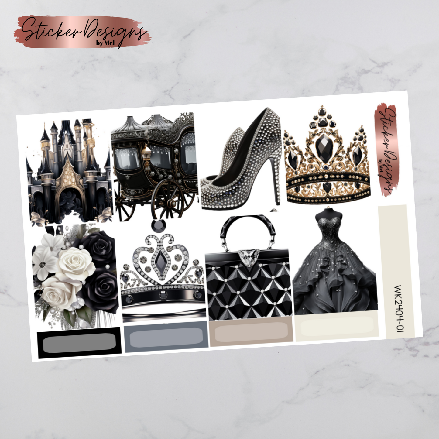 Weekly Kit 2404 - Black Tie Royalty - Vertical Layout