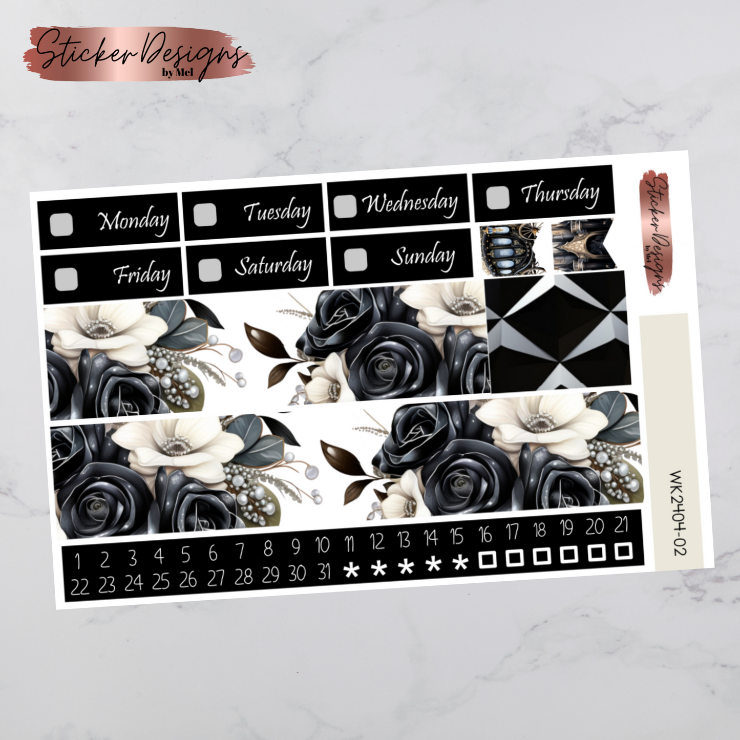 Weekly Kit 2404 - Black Tie Royalty - Vertical Layout