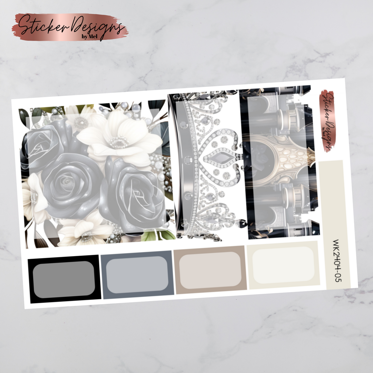 Weekly Kit 2404 - Black Tie Royalty - Vertical Layout
