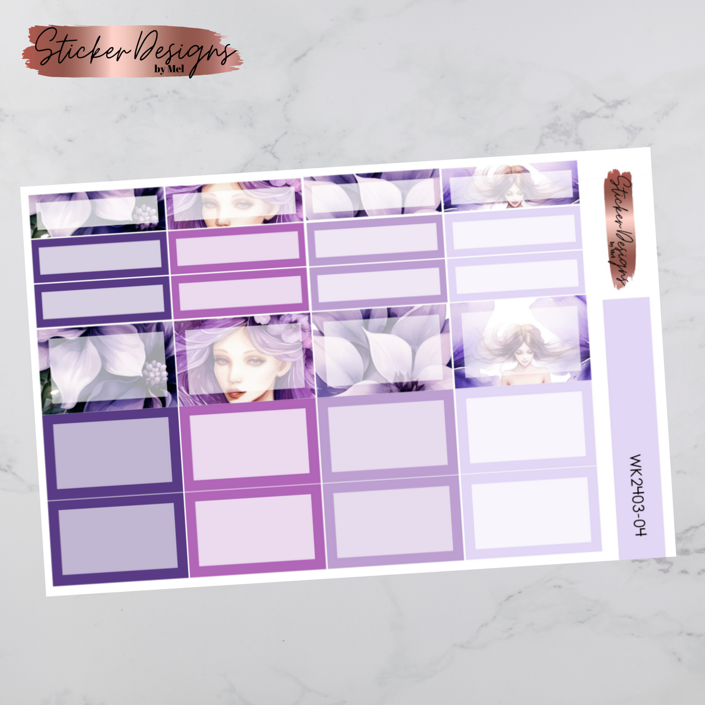 Weekly Kit 2403 - Purple Fairies - Vertical Layout