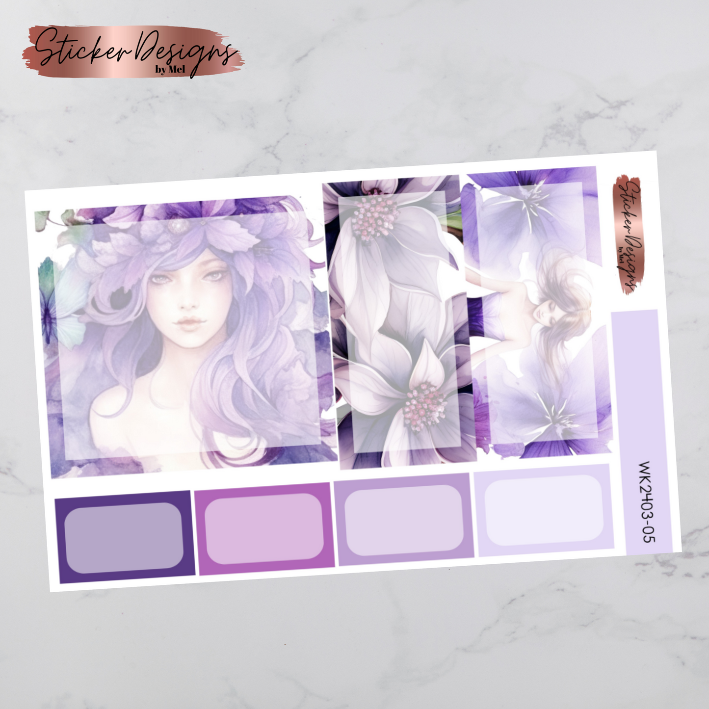 Weekly Kit 2403 - Purple Fairies - Vertical Layout